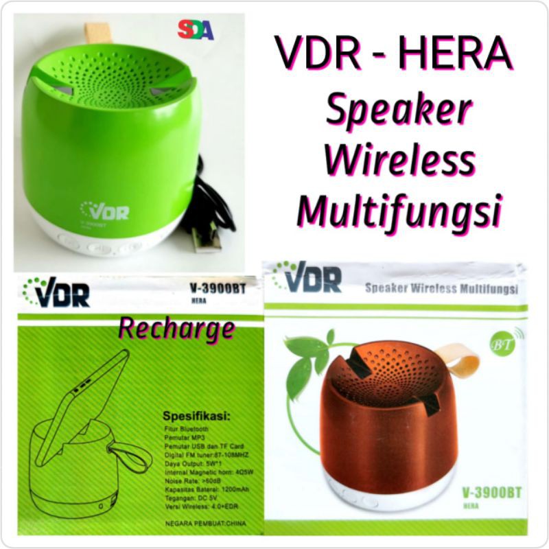 VDR Speaker Bluetooth V-3900BT HERA/Speaker Portable