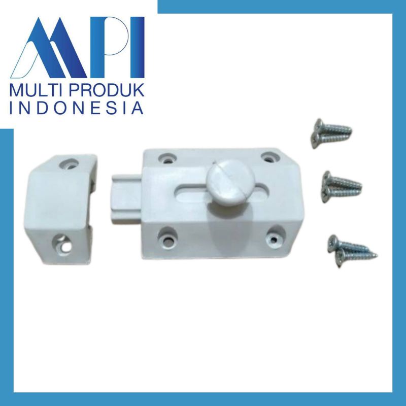 grendel pvc, grendel plastik pintu kamar mandi