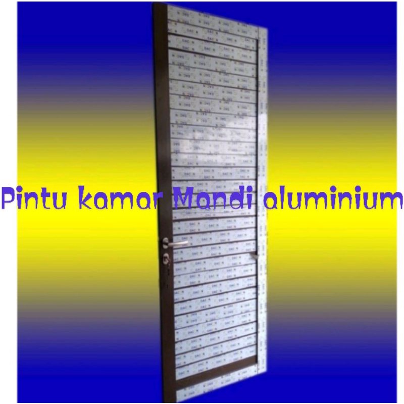 Pintu alumunium kamar mandi aluminium tebal warna coklat