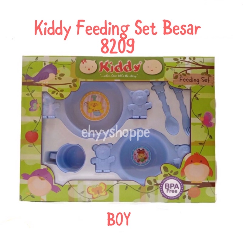 Set Alat Makan Bayi Besar Feeding Set Kiddy 8209 BERAT VOLUME 2 KG