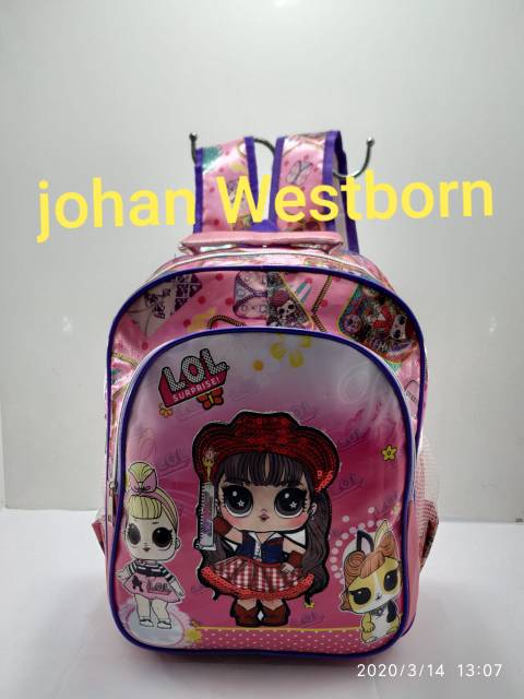 Tas Ransel Anak lampu bahan printing