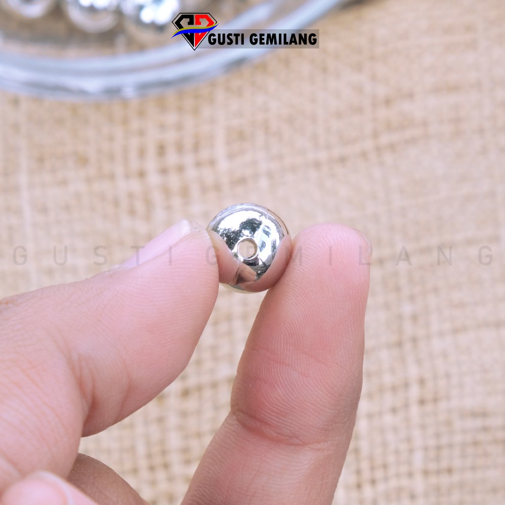 Isi 6pcs Mutiara Metalic Silver Gold Hiasan Aksesoris Handmade