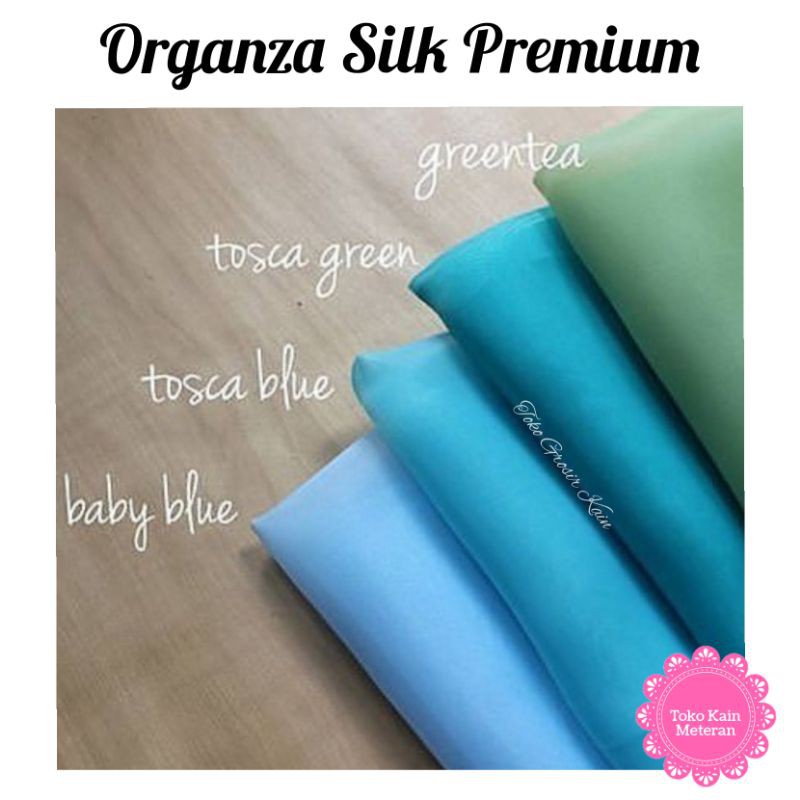 Kain Organza Polos / Organza Premium Silk Glowing / Bahan Organza Grade A