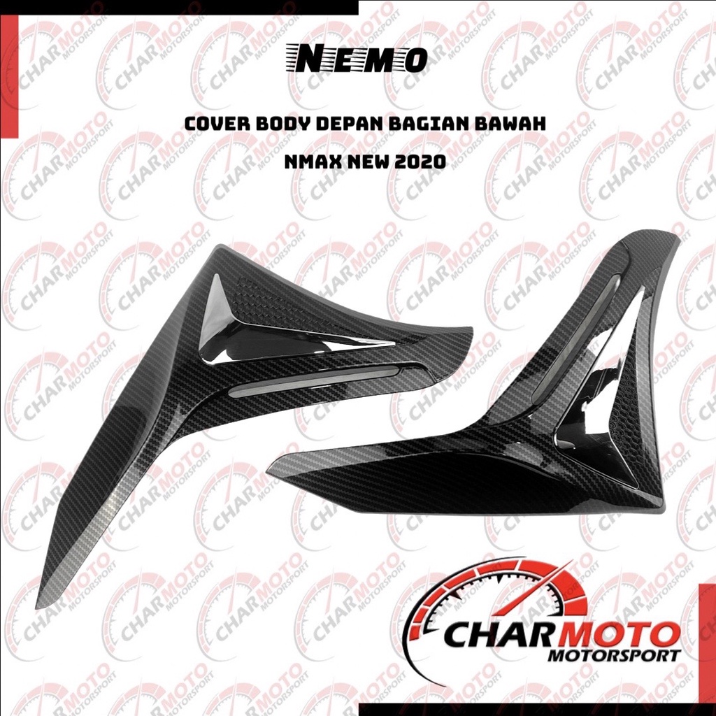 Cover Tutup Body Depan Bagian Bawah Yamaha NMAX New 2020 Carbon Karbon Nemo PNP - Charmoto