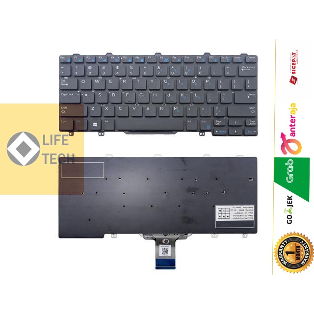 Keyboard Laptop Dell Latitude E5250 E7270 E5270 E7250 12-9250 12-7275 11-3150