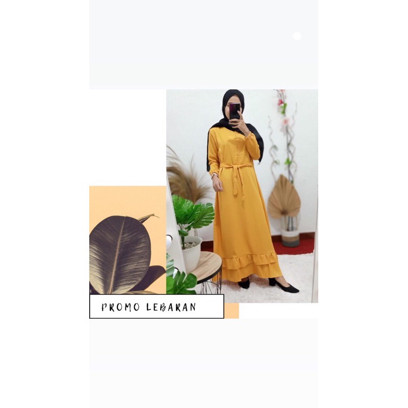 GAMIS WANITA REMPEL KUNING KUNYIT