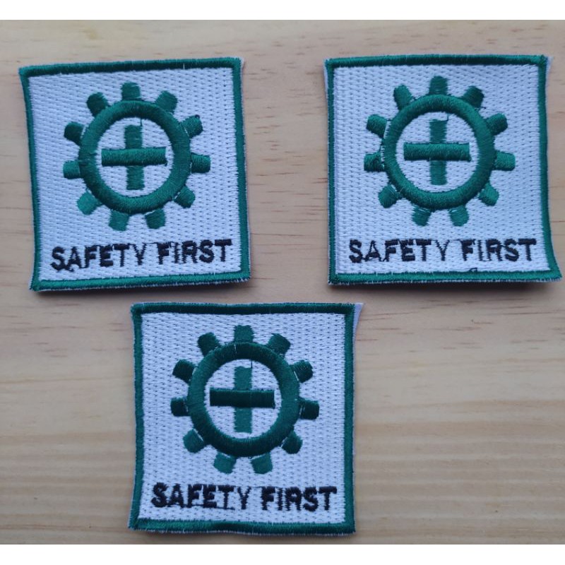 Emblem patch bordir K3 safety first