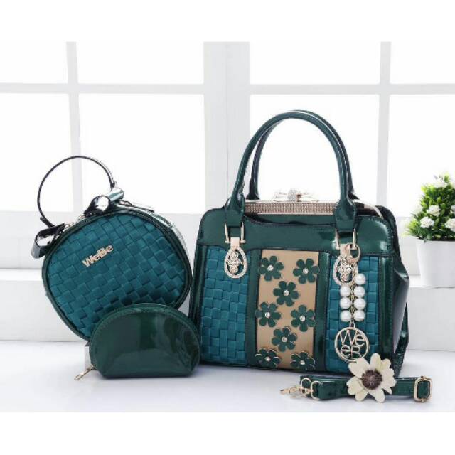 Webe Behel Bunga 0867# (set 3in1) Tas Import Tas Batam Tas Grosir