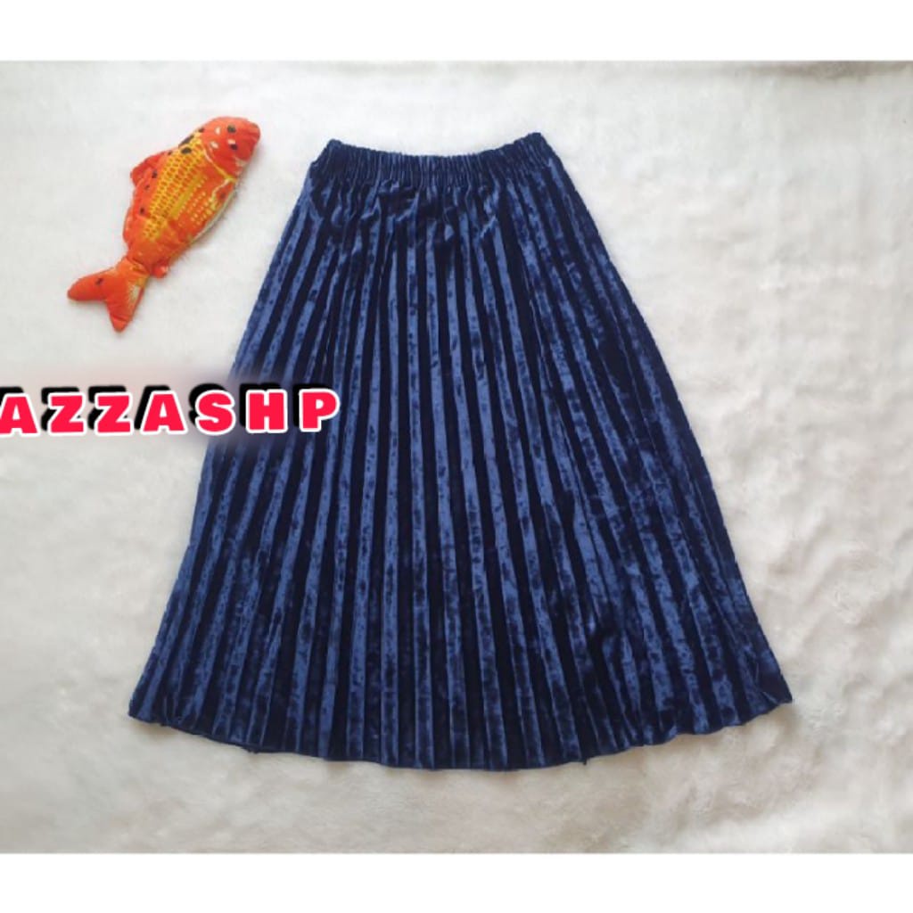 Rok Plisket Bludru Anak Premium Usia 1-7 Tahun