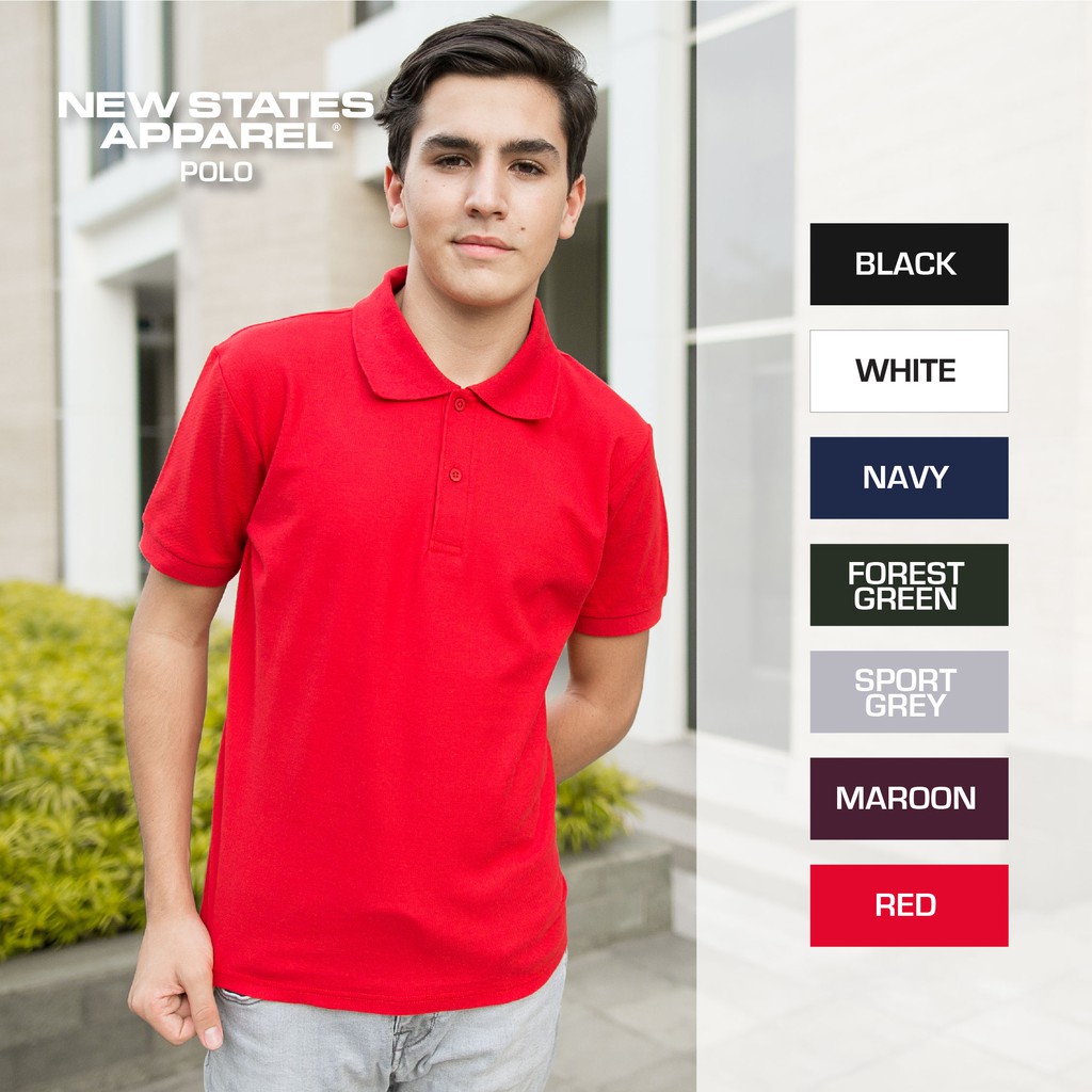 Kaos Polos Polo New States Apparel Premium Cotton 8100 Polo Shirt  (Part1)