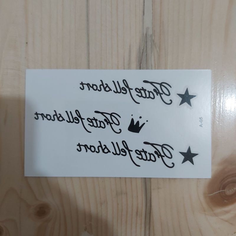 

Premium Tattoo Sticker : Fate fell short