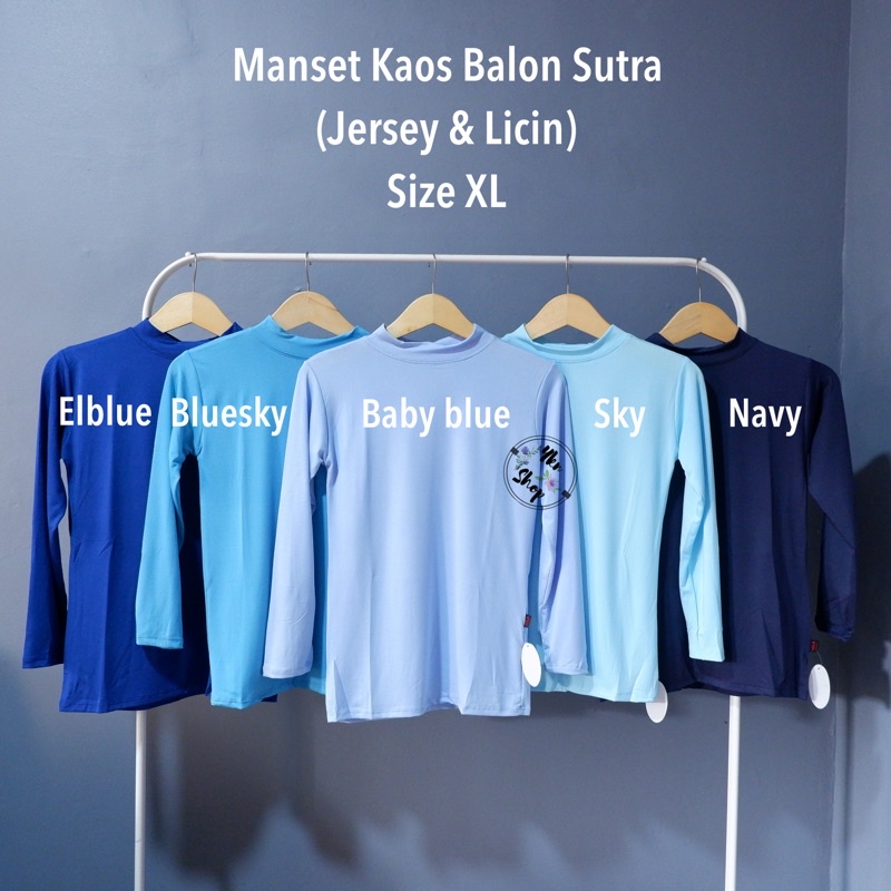 Inner Kebaya/Manset Kaos Inner Brukat Bahan Balon Sutra (Licin) Size XL LD 83cm