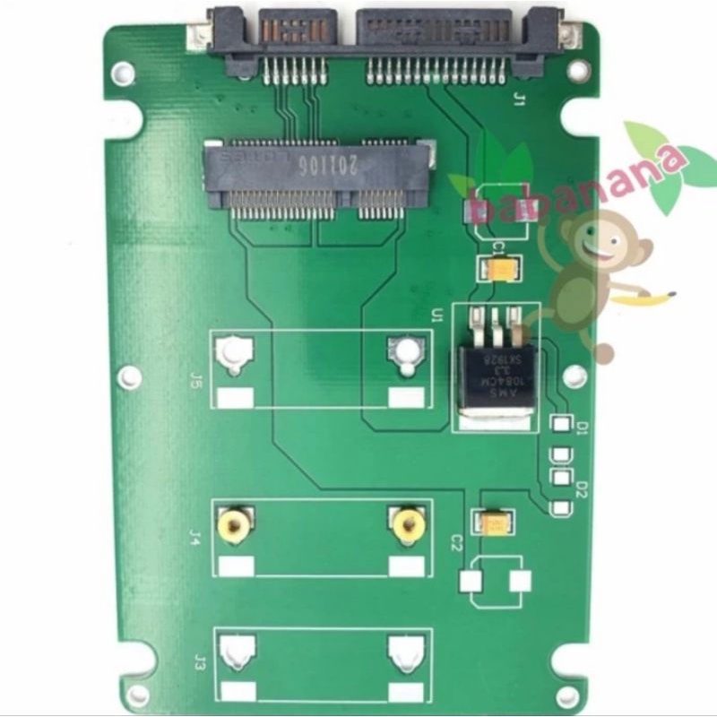 Case 2.5 inch ssd hdd msata to sata m.sata enclosure internal pc