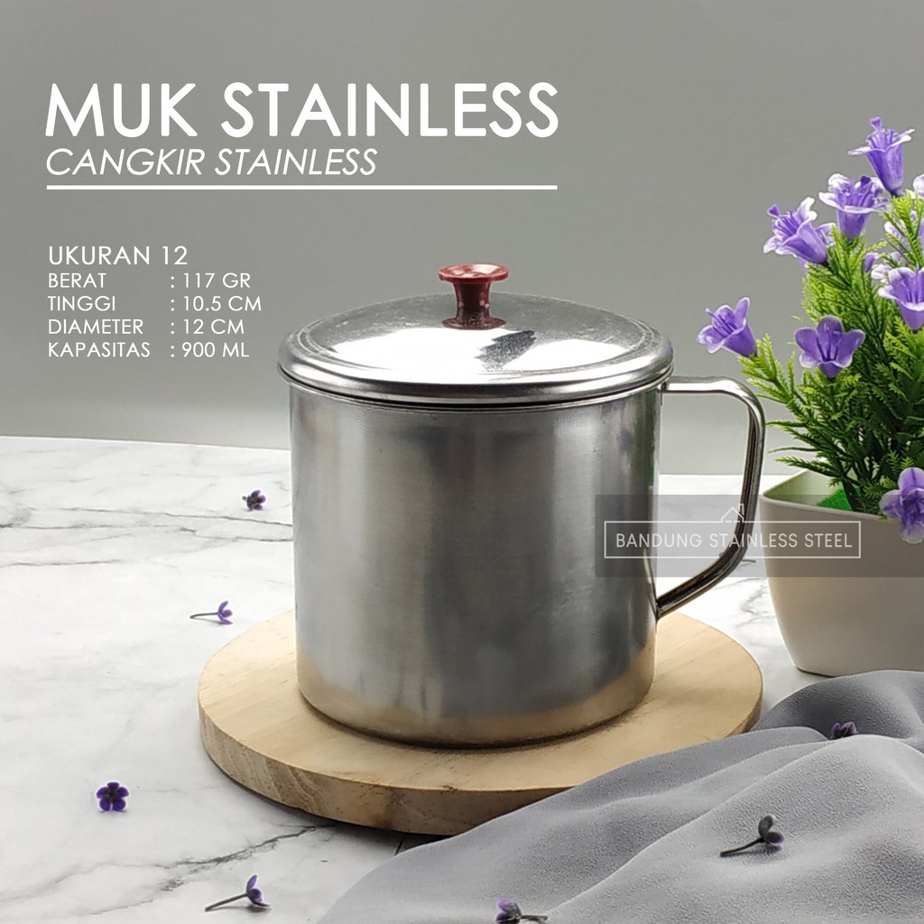 Muk Kopi Teh serbaguna murah 12 Cm / Muk Murah cangkir stainless