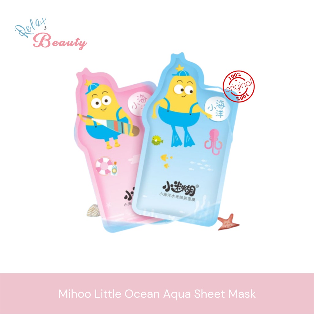 MIHOO Little Ocean Aqua Sheet Mask Masker Wajah Muka Skincare