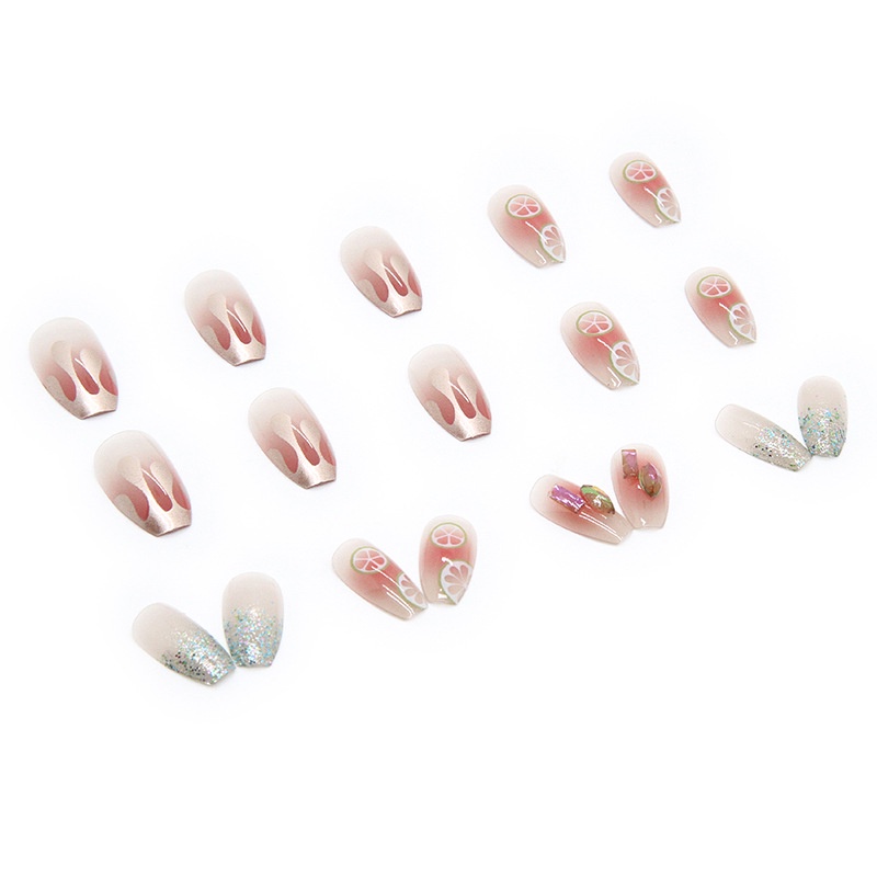 24pcs / Kotak Kuku Palsu Full Cover Z368 Untuk Dekorasi Nail Art