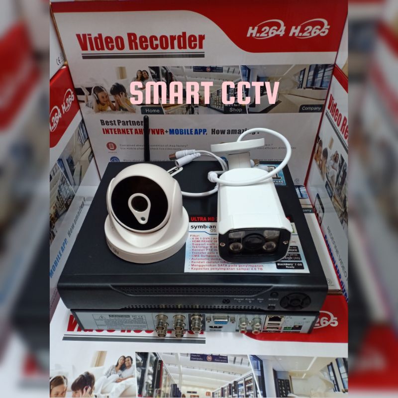 NEW PAKET CCTV 5MP 2560P 4K ULTRA HD 4 CHANNEL 2 KAMERA LENGKAP