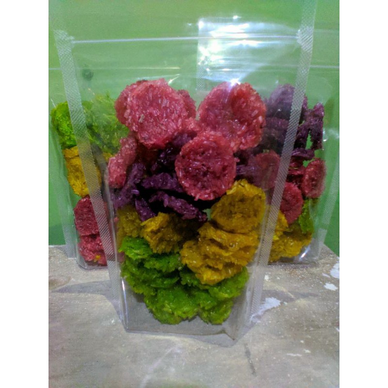 

Ranginang mentah | khas bogor 1 bungkus isi 45 keping free packing bubble warp