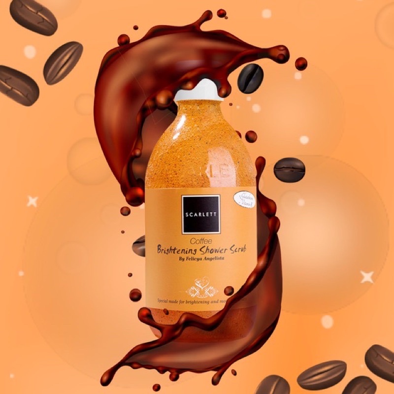 SCARLETT Whitening Coffee Edition Series NEW (Body Scrub 250ml / Shower Scrub Gel 300ml) BPOM