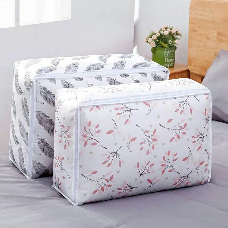 Dust Cover Tempat Bed Cover Tempat Pakaian Storage Bag 57x40x22cm - missbejo grosir