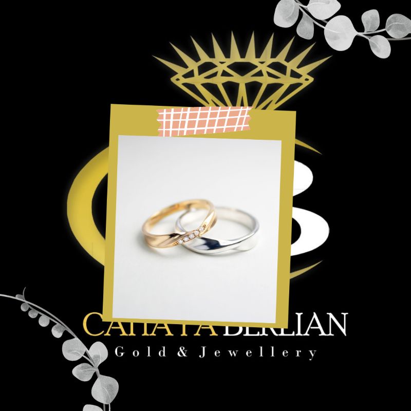 promo cincin nikah/lamaran emas & paladium/silver couple free box