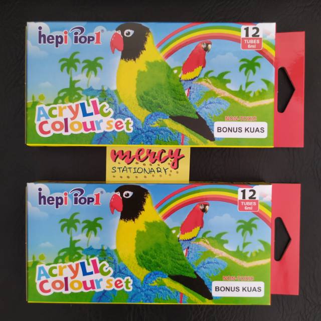 

Cat Akrilik - Acrylic Colour 12 Warna 6 ml