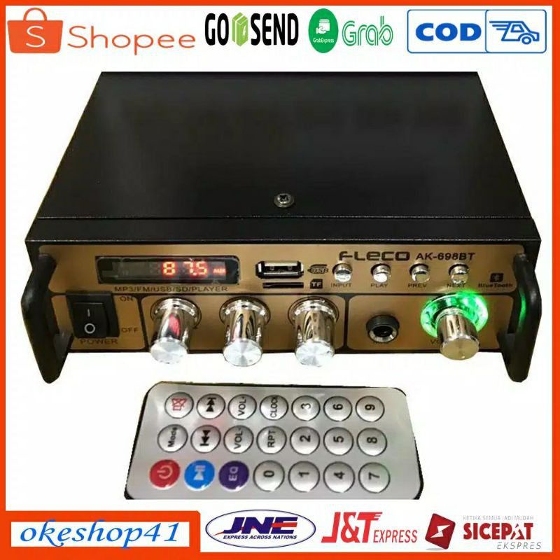 Amplifier FLECO F AK 698BT ( Bluetooth) Stereo Karaoke + Mp3 player + FM Radio ( Bluetooth /