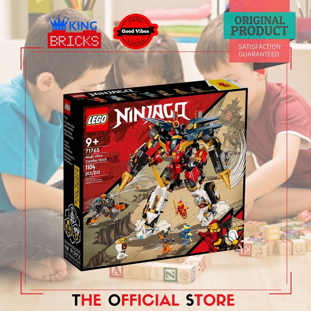 LEGO Original NINJAGO 71765 Ninja Ultra Combo Mech - Mainan Anak Edukasi Game Robot Ninja Besar