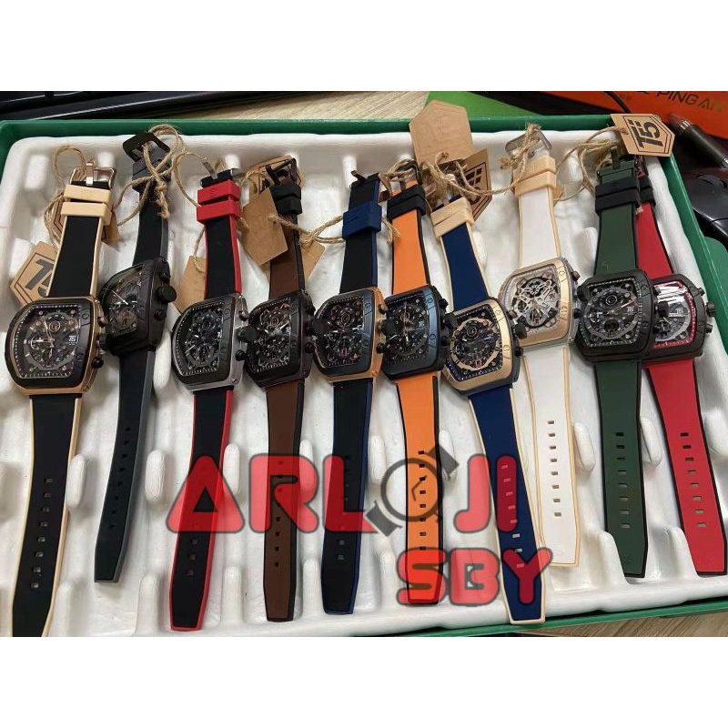 JAM TANGAN PRIA T5 H3857 ORIGINAL TAHAN AIR FREE  BOX PAPPER BAG FREE GELANG TANGAN KAYU