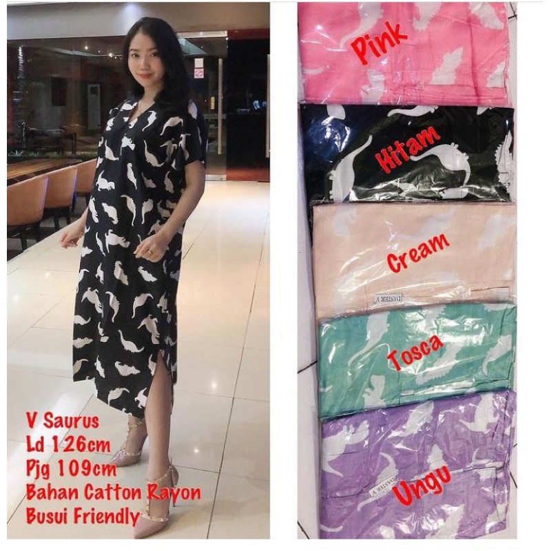 DASTER UNIK LUCU KEKINIAN KERAH V NECK 1 ball