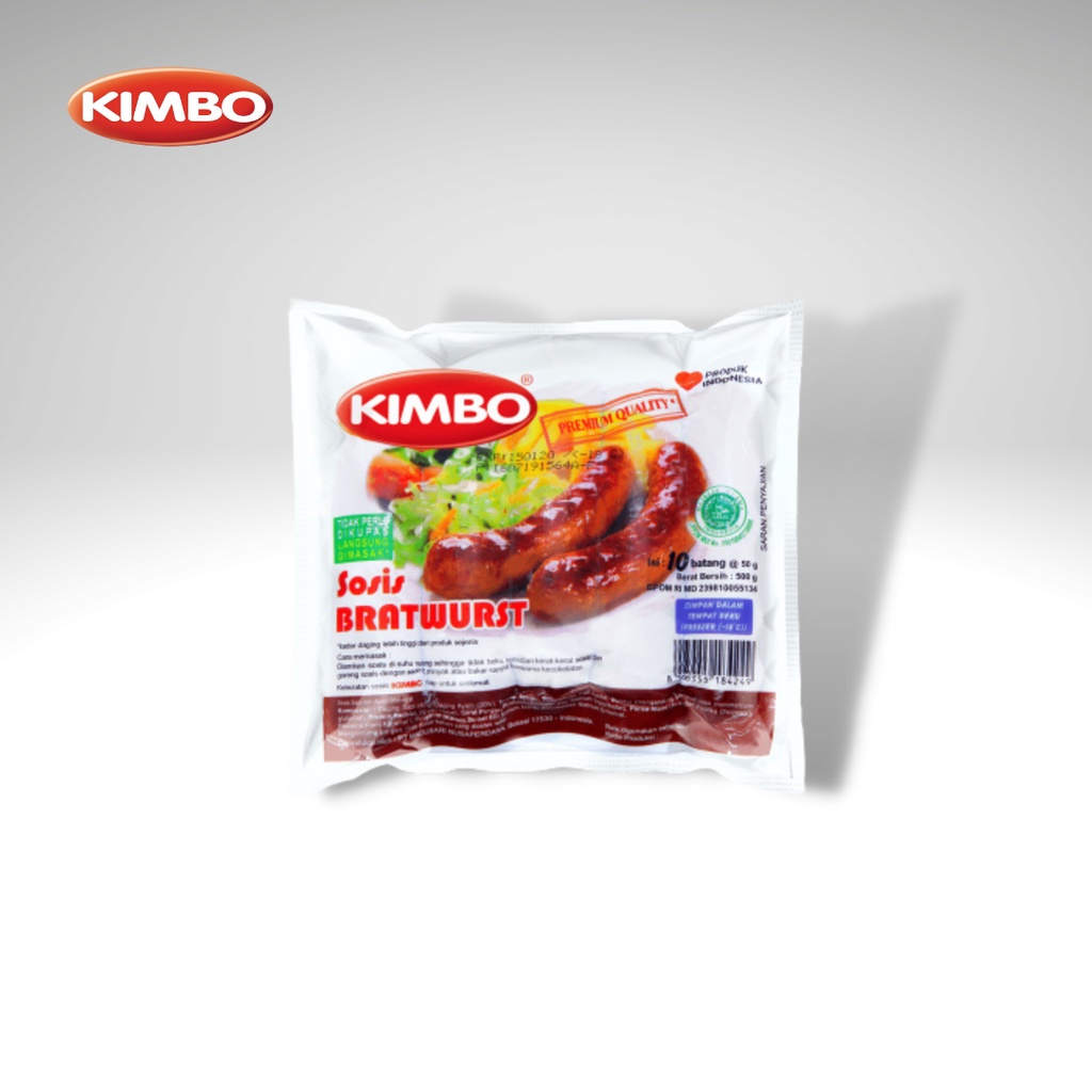 

KIMBO SOSIS Bratwurst Daging Sapi 500 Gram isi 10