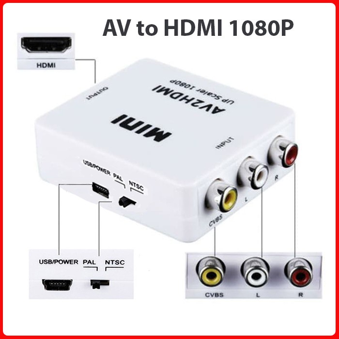 converter RCA AV to HDMI Converter