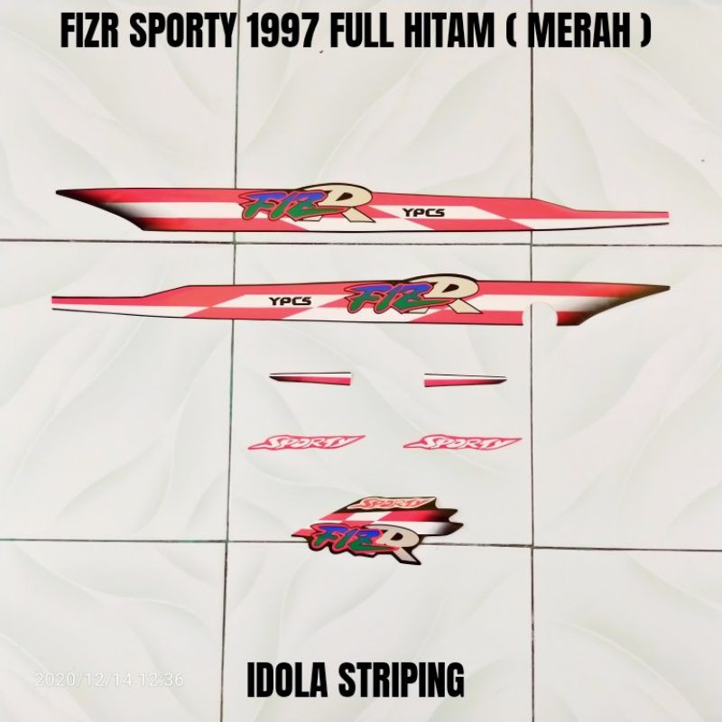 Striping FIZR Sporty 1997 Full Hitam ( Merah )