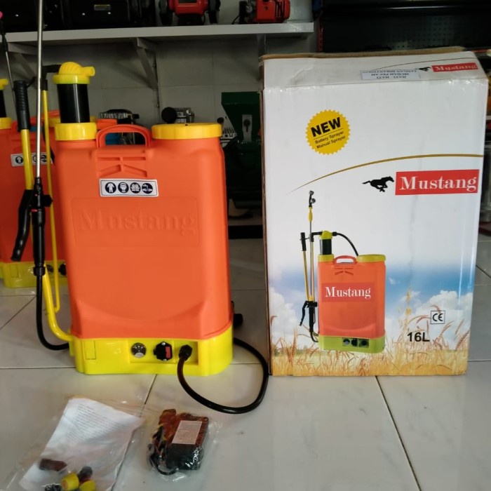 Sprayer 16 L elektrik manual 2 in 1 semprotan Disinfektan hama Mustang