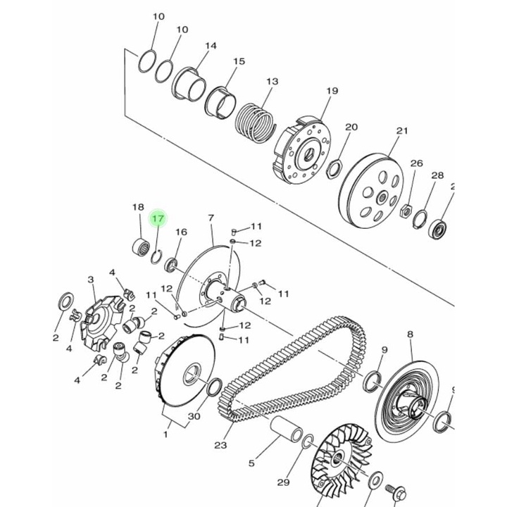 CIRCLIP KLIP PLAT TUTUP KAMPAS GANDA XMAX 250 ASLI ORI YAMAHA B74 E5744 00