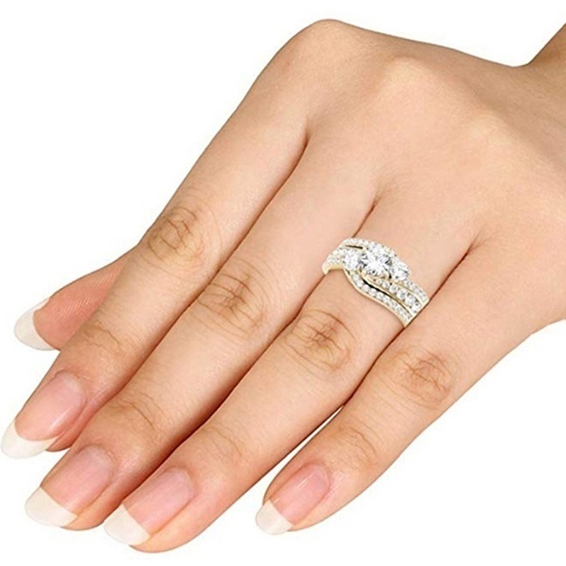 Fancyqube Perhiasan Cincin Berlian Moissanite