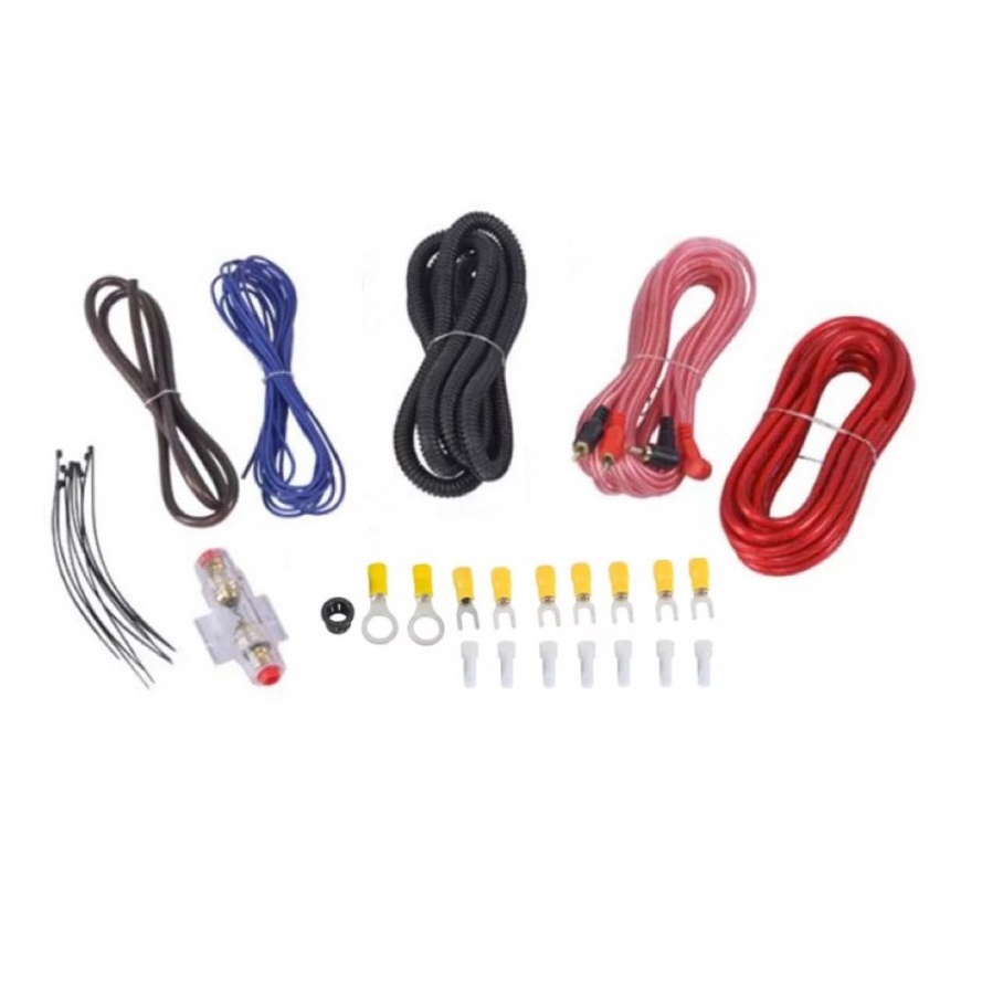 Paket kabel soket konektor fuse rca kit set wiring Subwoofer aktif