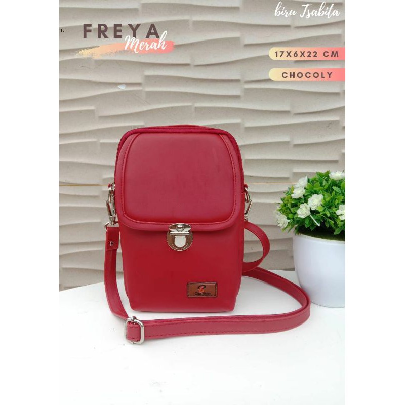 TAS FREYA SLINGBAG CHOCOLY HP BY BRAND BIRU TSABITA ORIGINAL