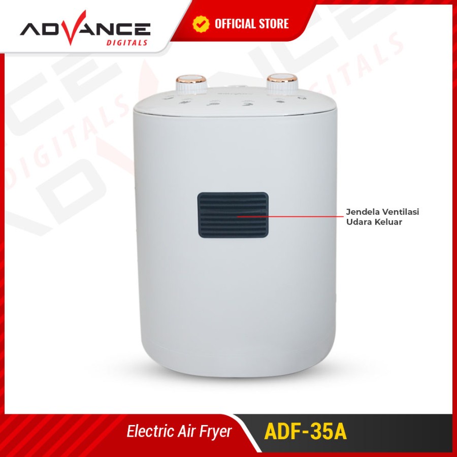 Advance Air Fryer Low Watt  Alat Goreng Tanpa Minyak 3.5 Liter ADF-35A