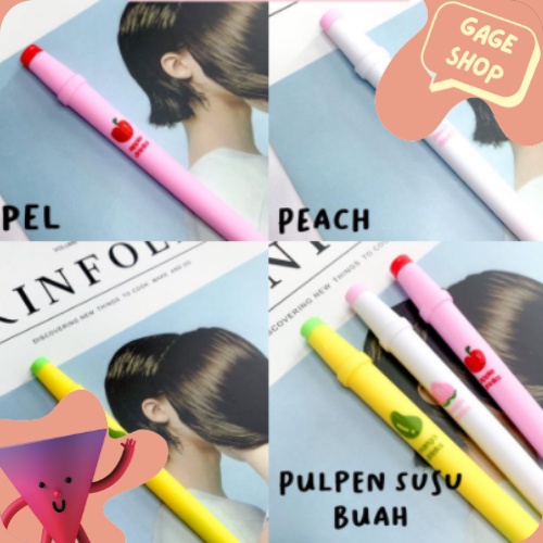 

pulpen gel buah susu (4/8/12 pcs) pena tinta hitam kebutuhan sekolah anak alat tulis pen lucu imut bolpen unik fancy keren bisa COD termurah import