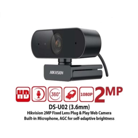 HIKVISION DS-U02 WEBCAM 2MP BUILT-IN MIC WEBCAM HIKVISION GARANSI RESMI