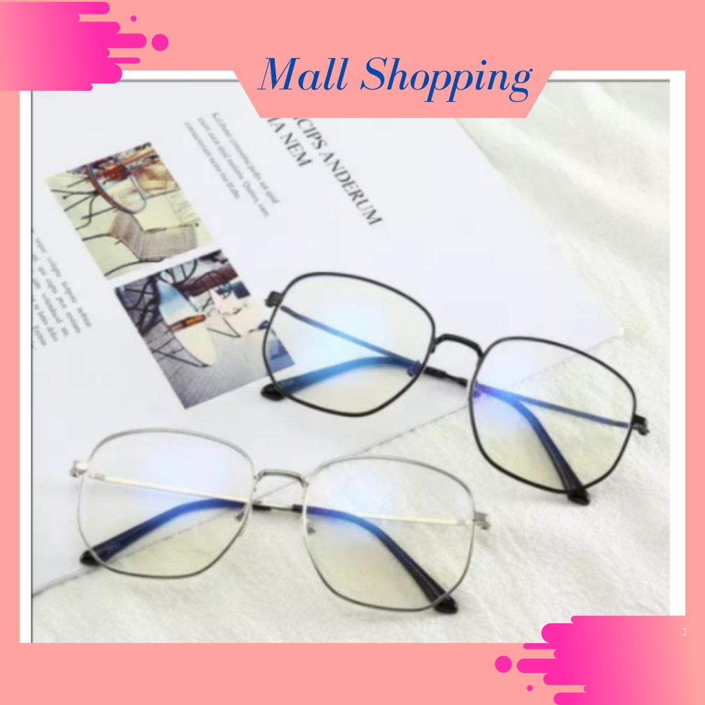 (COD) Kacamata Baca Frame 80 Anti Radiasi Metal Gaya Retro Untuk Pria / Wanita MALLSHOPPING