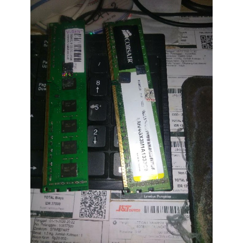 ram pc/longdim ddr3 8gb vgen & 4gb corsair