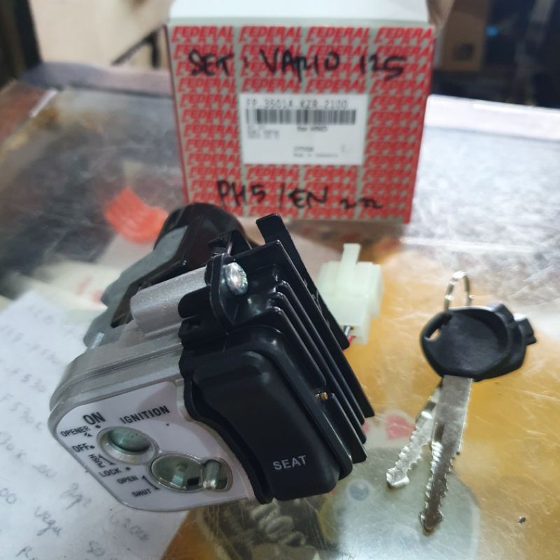 kunci kontak set vario techno 125 belum led switch starter key set vario 125 old lama FEDERAL