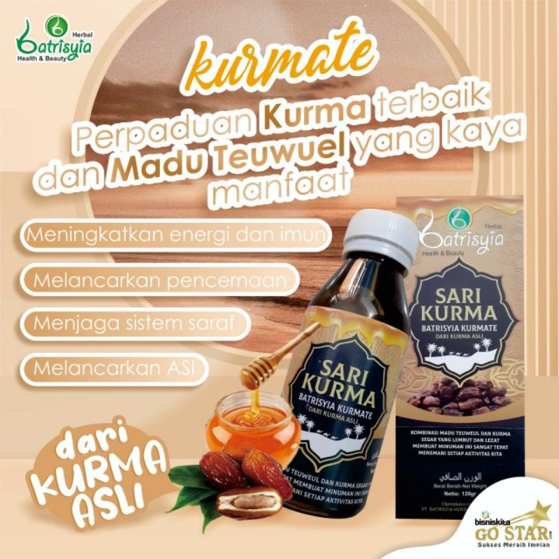 

Batrisyia Kurmate Sari Kurma minuman perpaduan antara kurma dan madu teuweul