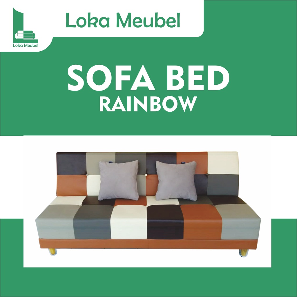 Jual Sofa Bed Rainbow Loka Meubel Shopee Indonesia
