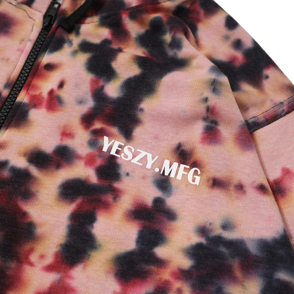 YESZY.MFG Zip Hoodie Tie Dye Britannic F. White