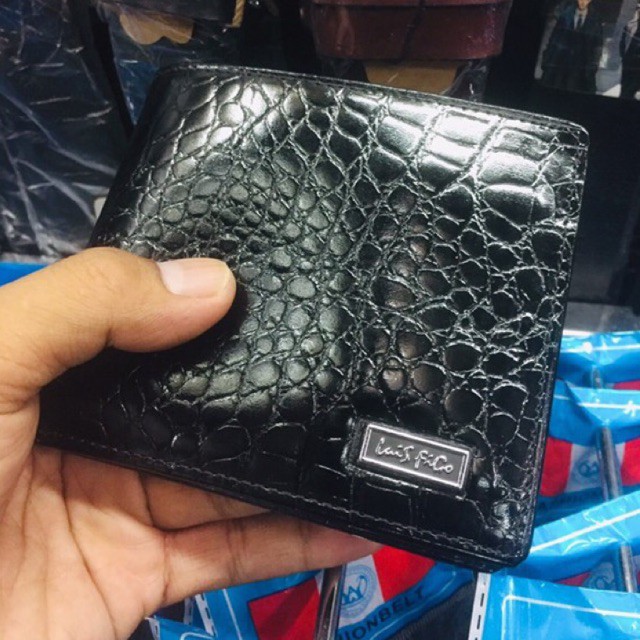 dompet lipat pria bahan kulit asli motif cetak buaya hinis #dompet #dompetkulit #dompetpria