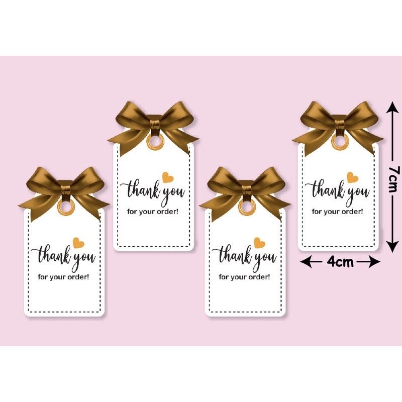 hand tag thankyou isi 10 pcs