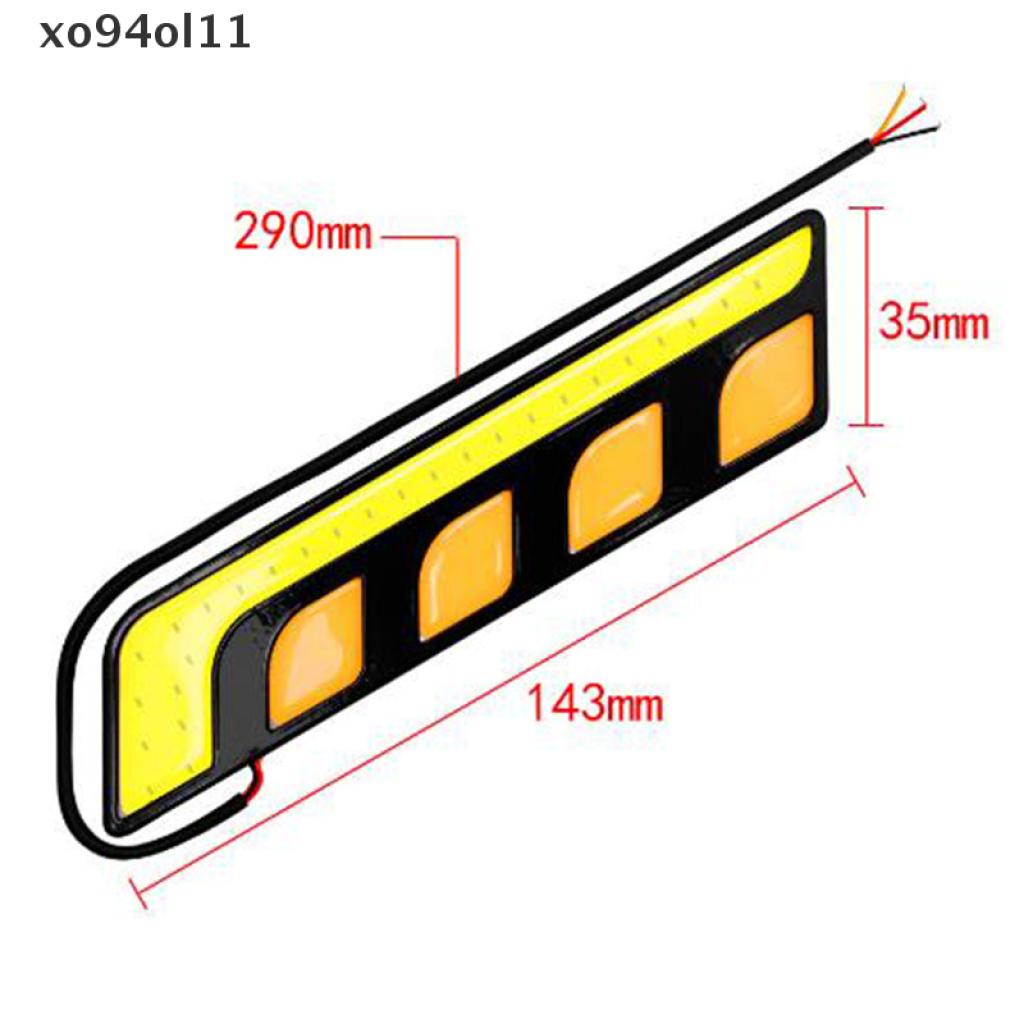 (hotsale) 1 Pc Lampu Kabut DRL Mobil LED COB Tahan Air Dengan Lampu Sinyal Belok